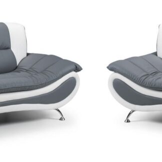 Cabello White and Grey 3+2 Sofa Set