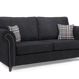 Maxen Charcoal Fabric 3 Seater Sofa