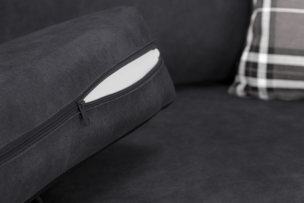Maxen Charcoal Fabric 3 Seater Sofa - Image 4