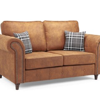Maxen Tan Leather 2 Seater Sofa