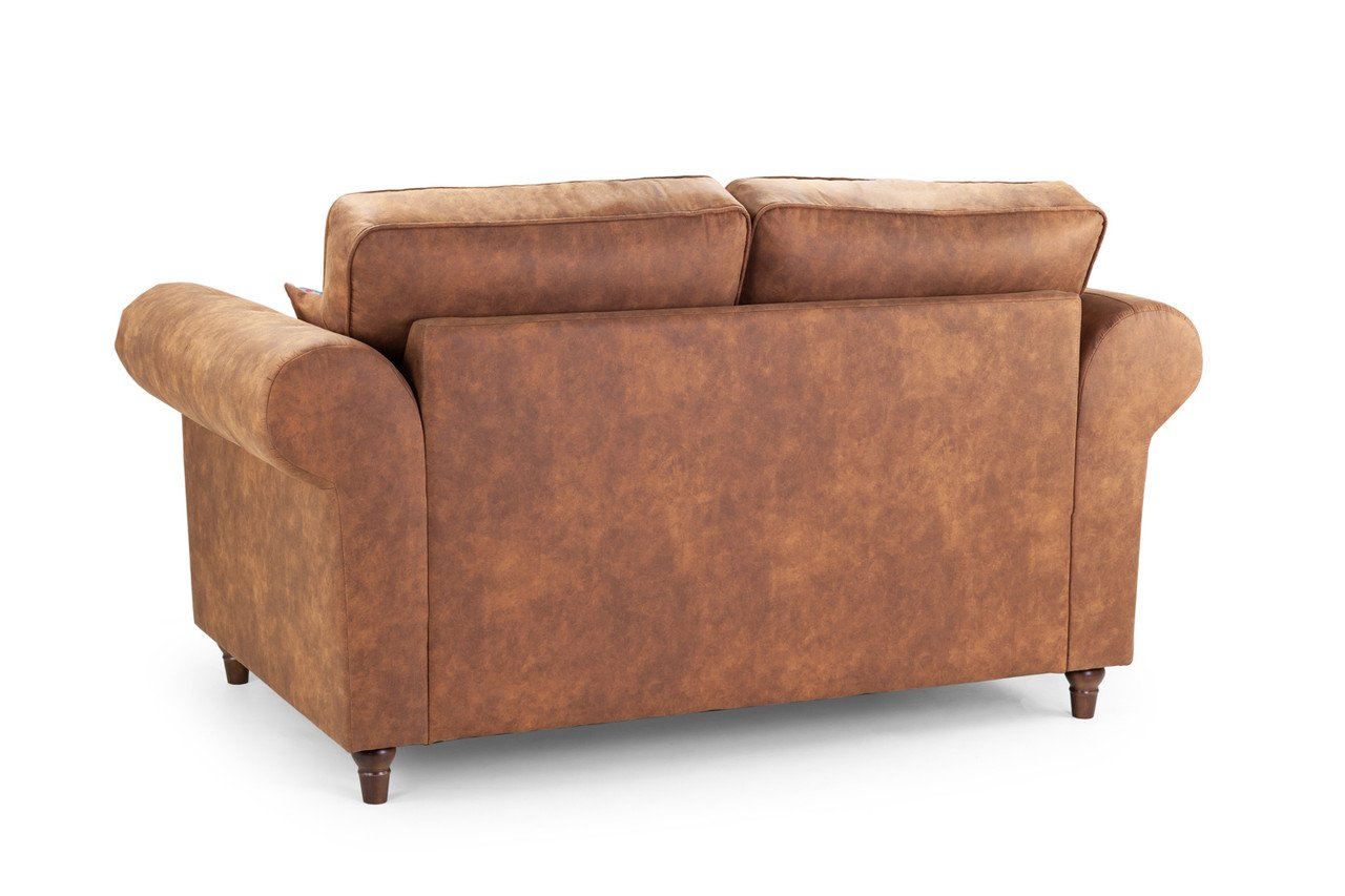 Maxen Tan Leather 2 Seater Sofa - Image 2