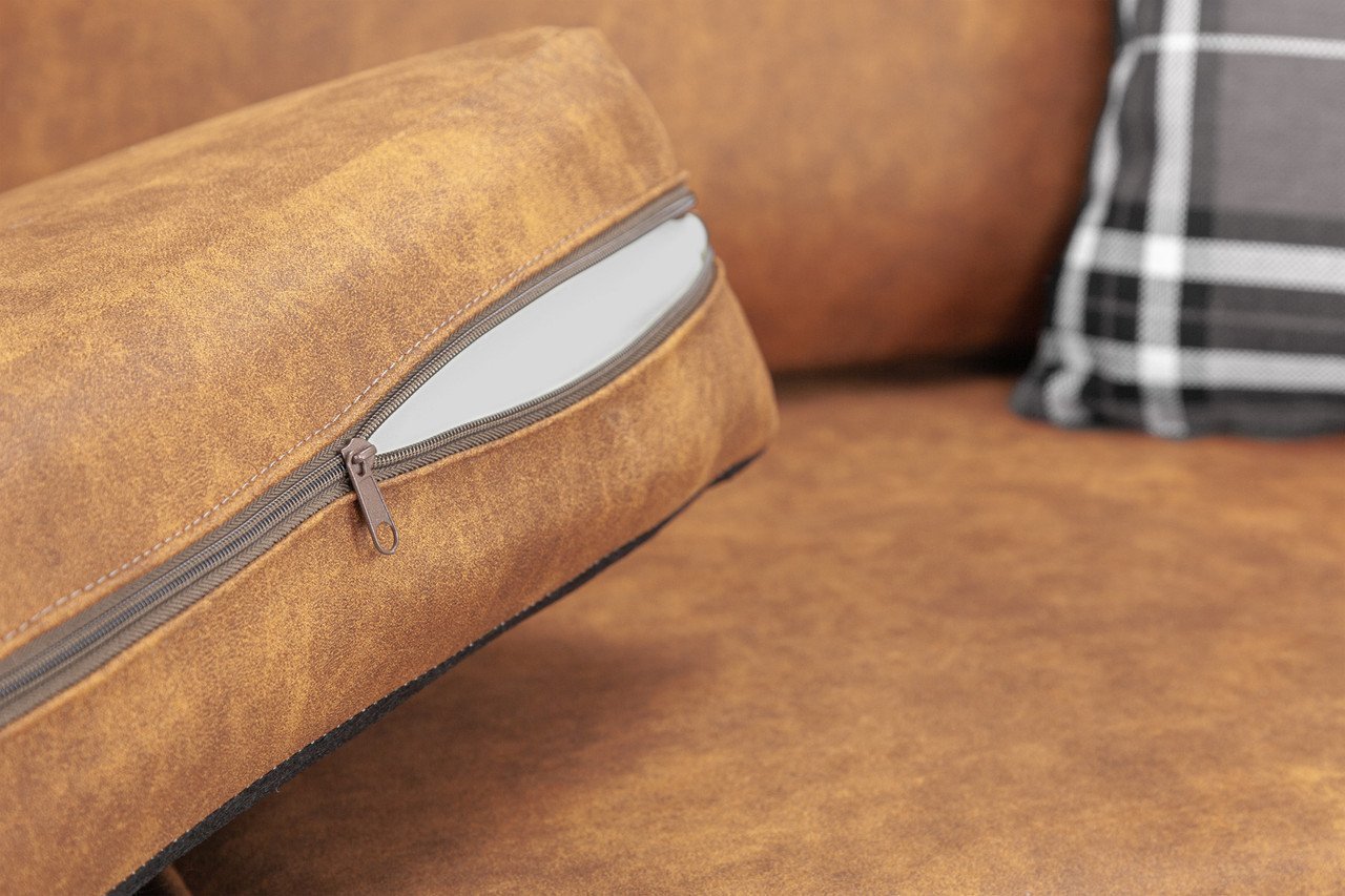 Maxen Tan Leather Right Hand Facing Corner Sofa - Image 7