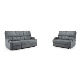 Sophia Grey Fabric Recliner 3+2 Sofa Set