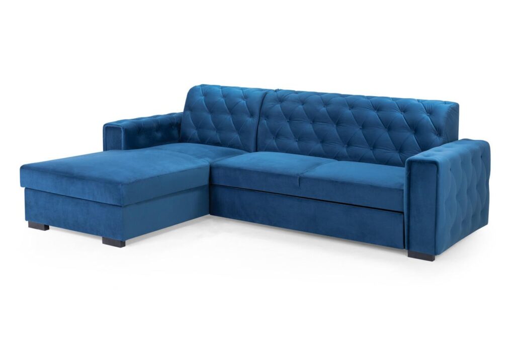 Reva sofabed plush blue left hand facing corner 53077.jpg