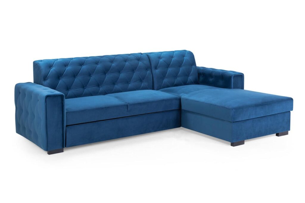 Reva sofabed plush blue right hand facing corner 21934.jpg