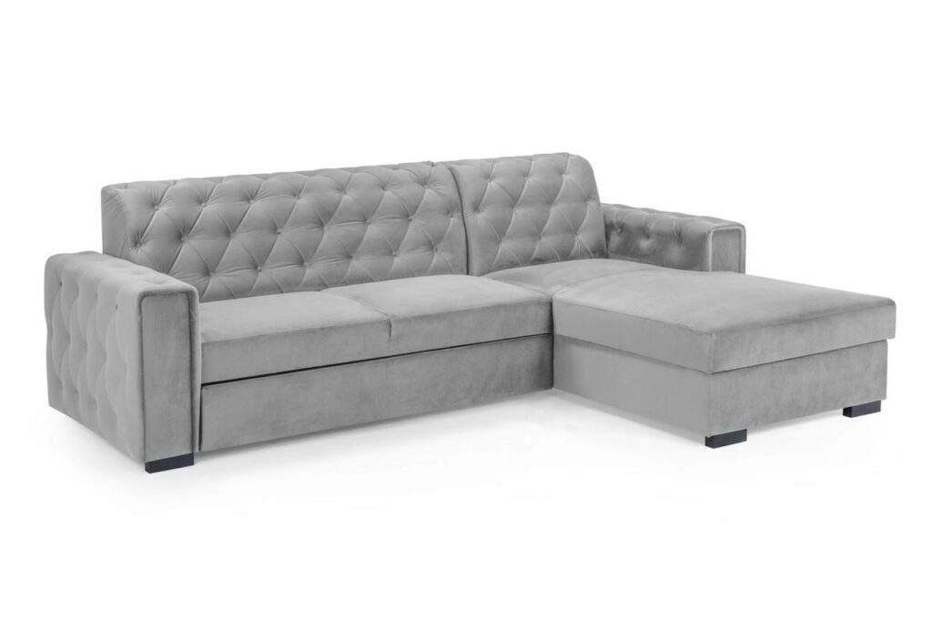 Reva sofabed plush grey right hand facing corner 28889.jpg