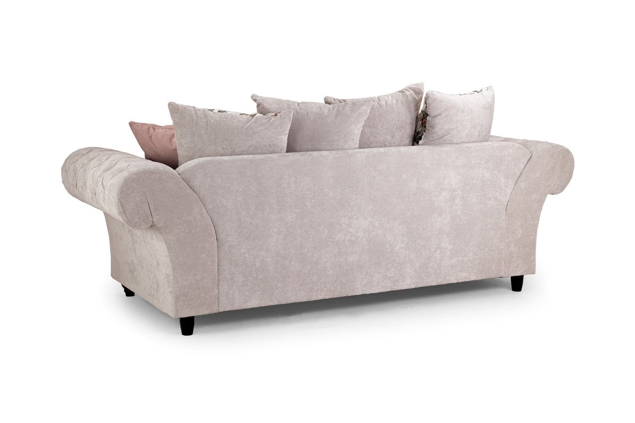 Zinc Beige Fabric 3 Seater Sofa - Image 2
