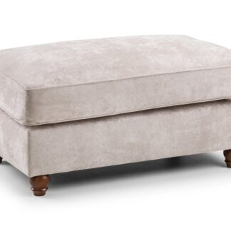 Zinc Beige Fabric Footstool