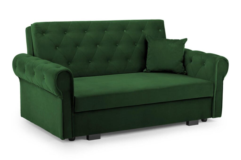 Rosalind sofabed plush green 2 seater 56103.jpg