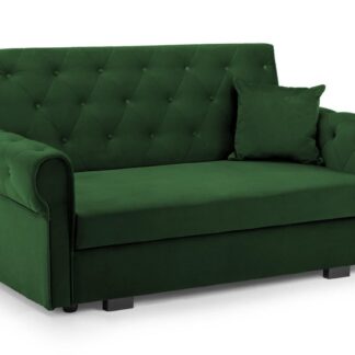 Cherished Plush Green 2 Seater Sofa Bed