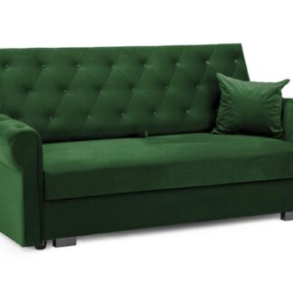Cherished Plush Green 3 Seater Sofa Bed