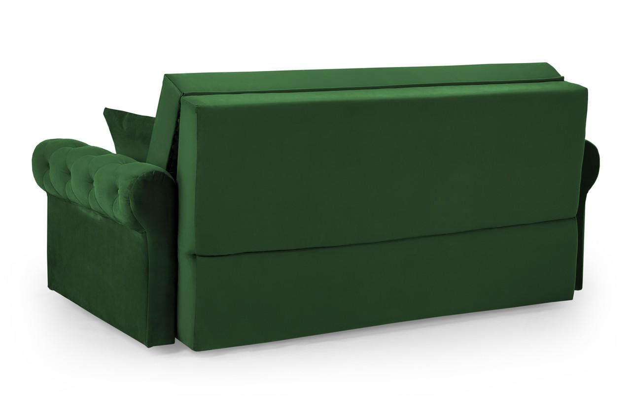 Cherished Plush Green 3 Seater Sofa Bed - Image 4