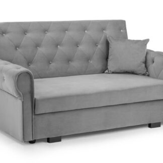 Cherished Plush Grey 2 Seater Sofa Bed