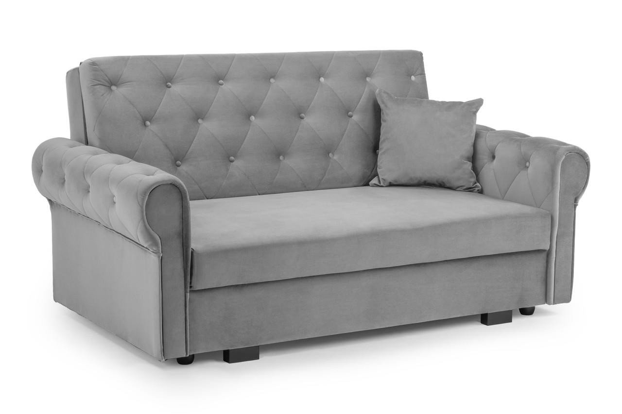 Cherished Plush Grey 2 Seater Sofa Bed