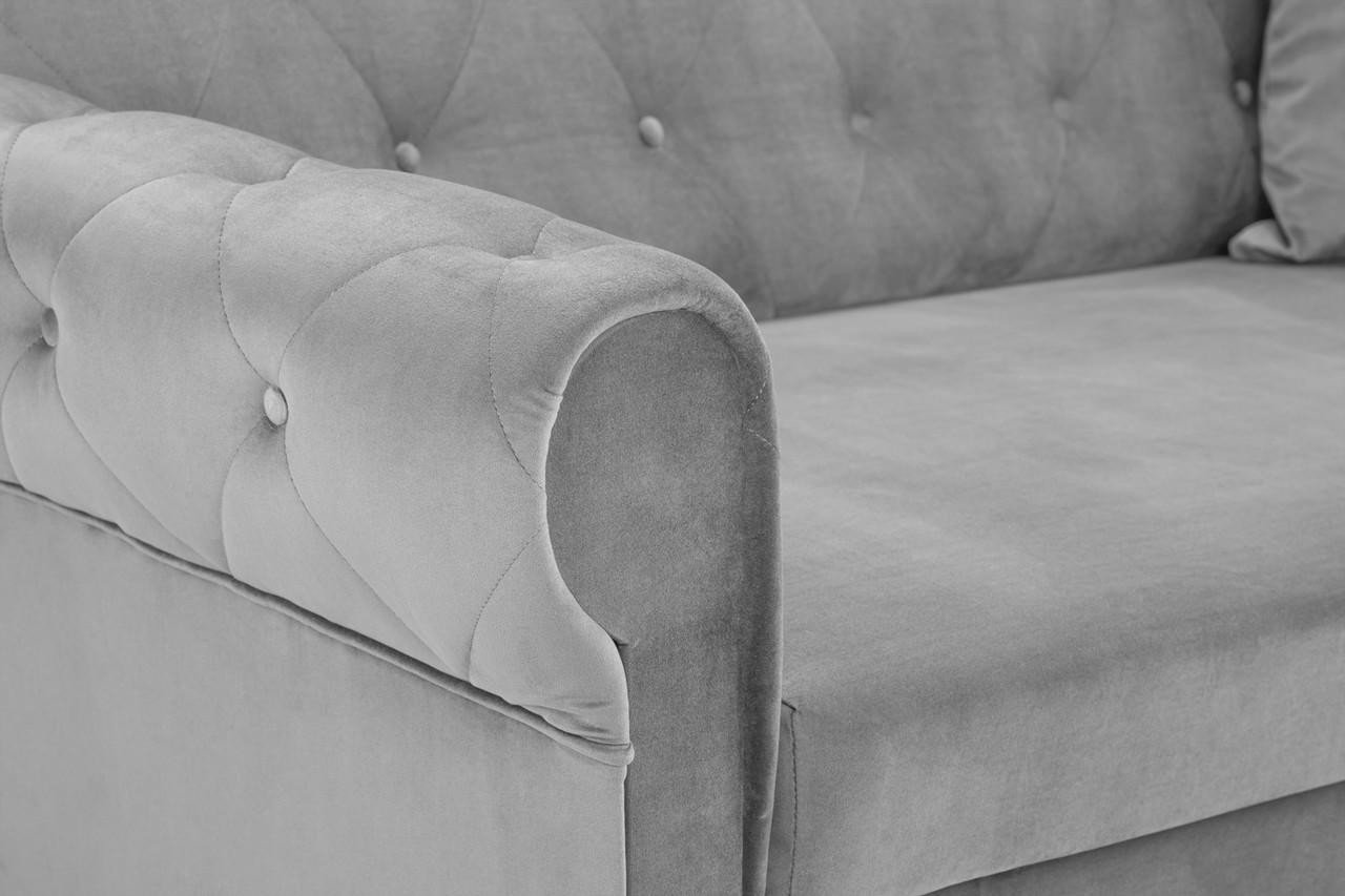 Cherished Plush Grey 2 Seater Sofa Bed - Image 5