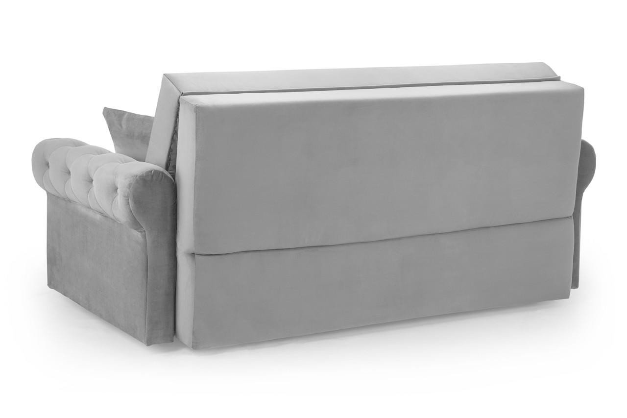 Cherished Plush Grey 3 Seater Sofa Bed - Image 4