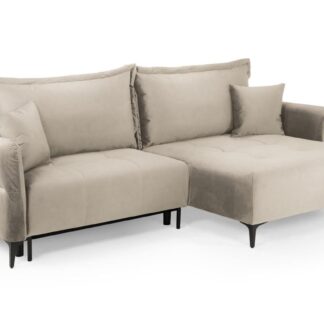 Freya Mocha Fabric Universal Corner Sofa Bed
