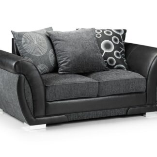 Lorenza Black and Grey 2 Seater Sofa
