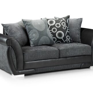 Lorenza Black and Grey 3 Seater Sofa