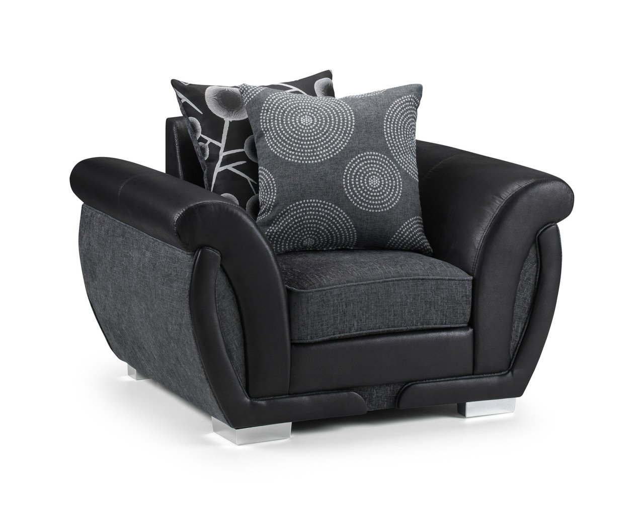 Lorenza Black and Grey Armchair