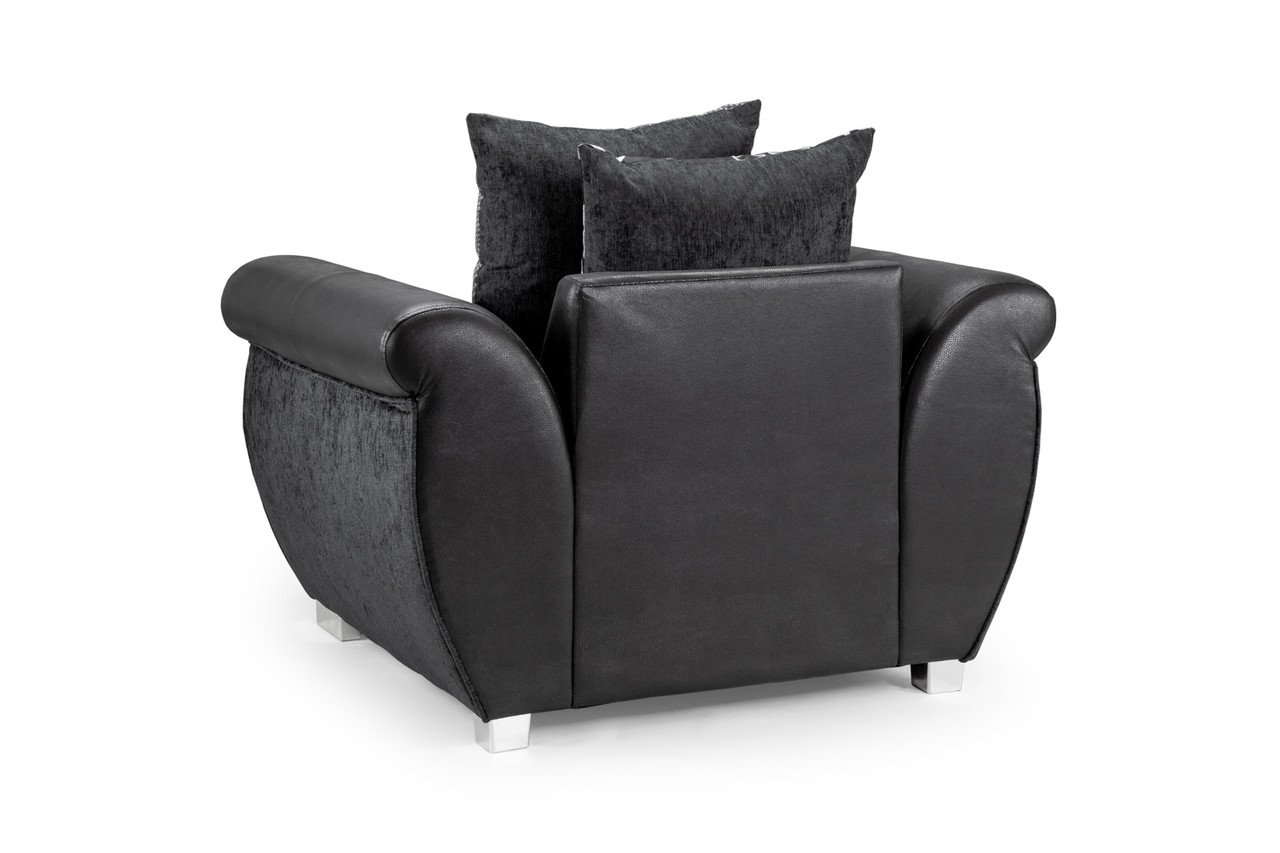 Lorenza Black and Grey Armchair - Image 2