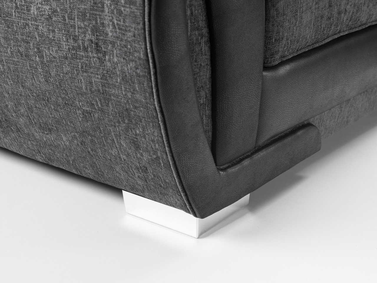 Lorenza Black and Grey Right Hand Facing Corner Sofa - Image 3