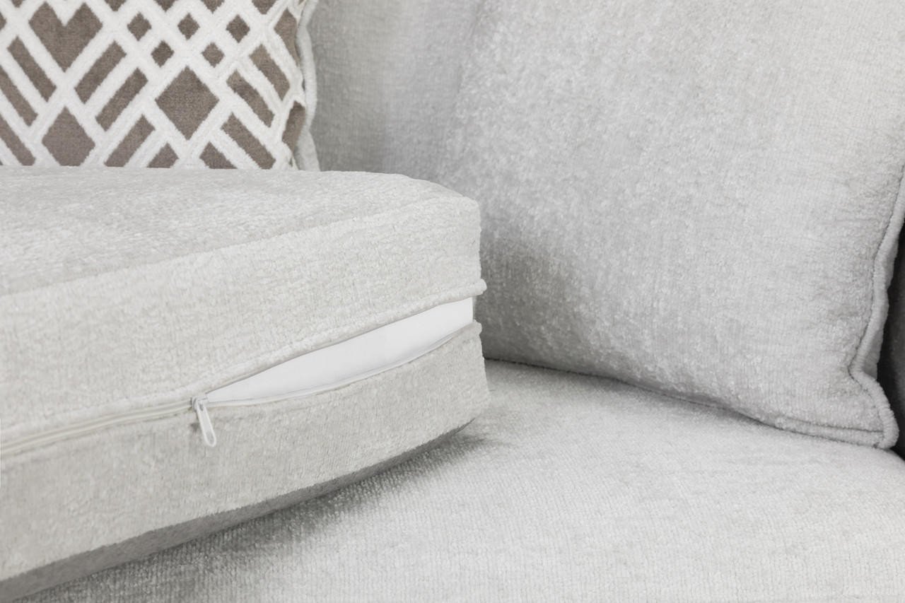 Ambrose Light Grey Fabric 4 Seater Sofa - Image 6