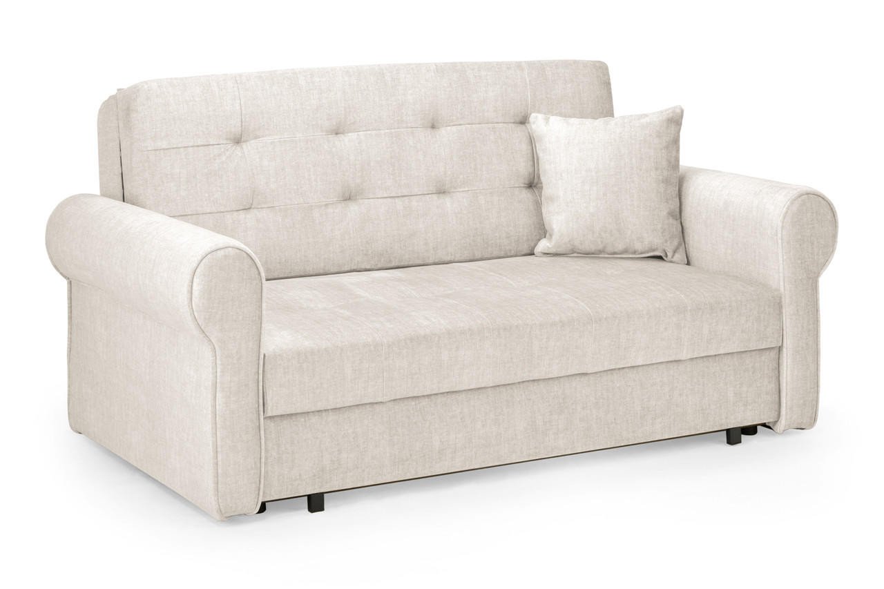 Ronan Beige Fabric 2 Seater Sofa Bed