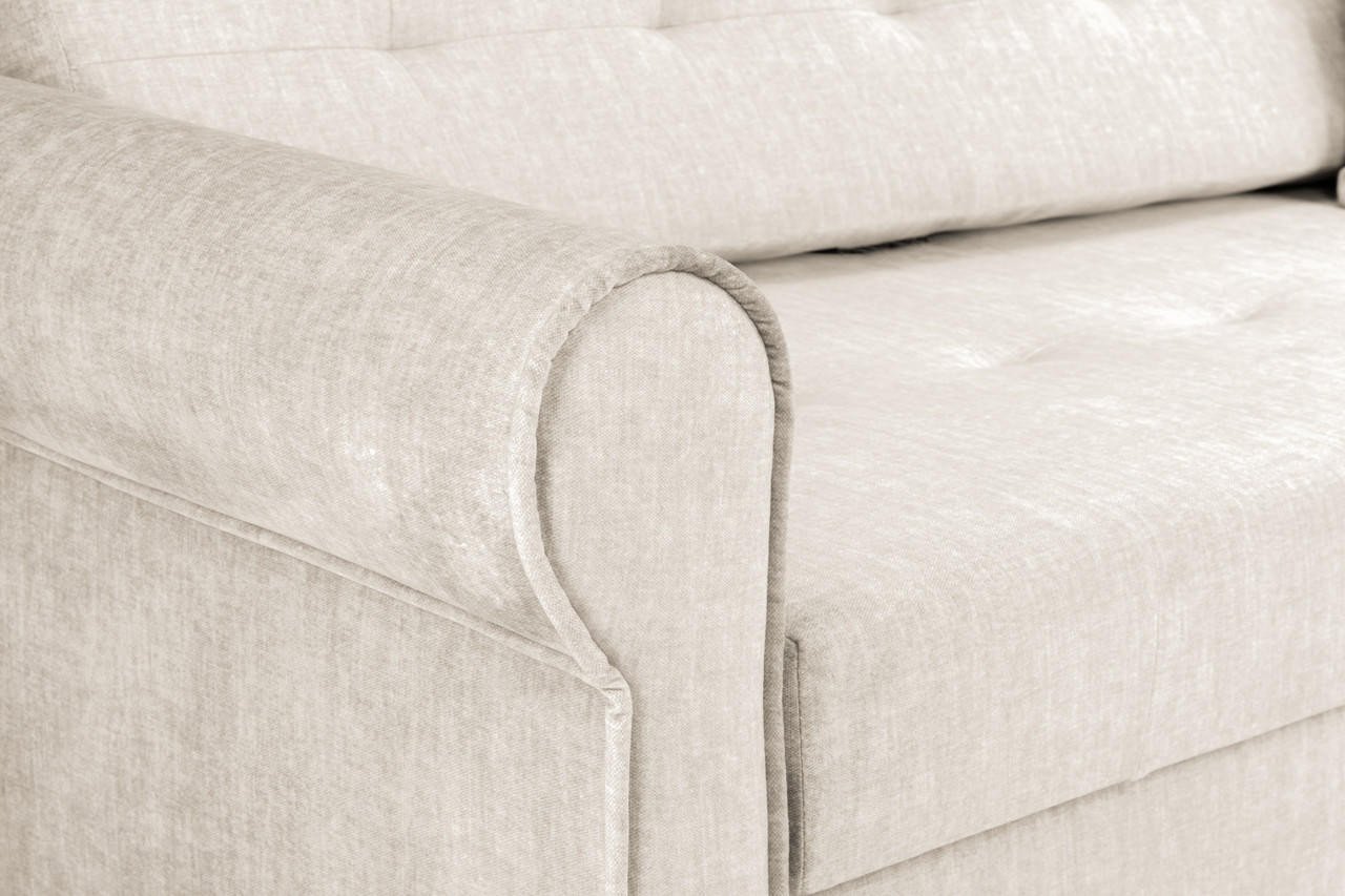 Ronan Beige Fabric 2 Seater Sofa Bed - Image 6