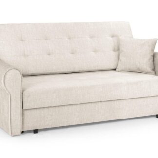 Ronan Beige Fabric 3 Seater Sofa Bed