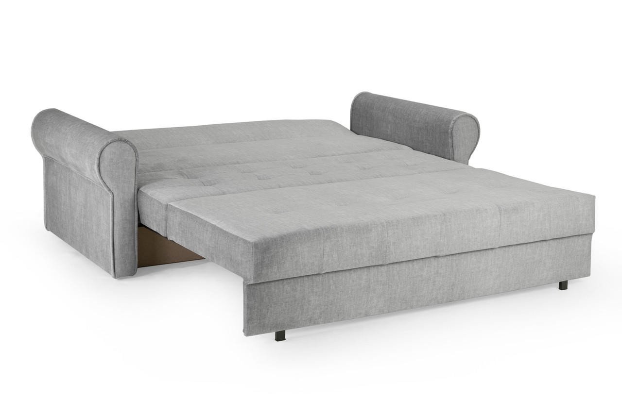 Ronan Grey Fabric 3 Seater Sofa Bed - Image 4