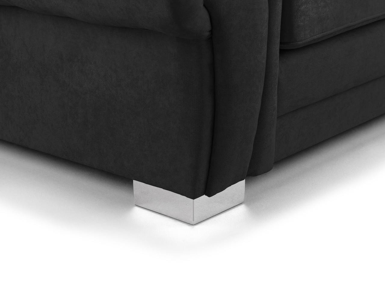 Dukes Fullback Black Fabric 3 Seater Sofa Bed - Image 4