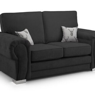 Dukes Fullback Black Fabric 2 Seater Sofa