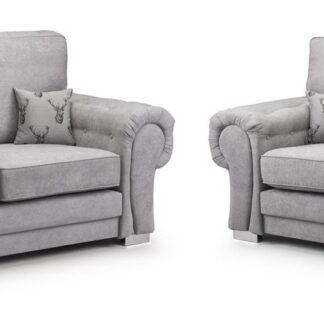 Dukes Fullback Grey Fabric 3+2 Sofa Set