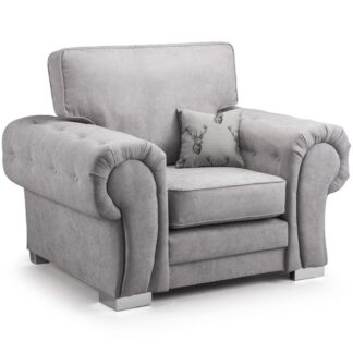 Dukes Fullback Grey Fabric Armchair