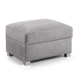 Dukes Grey Fabric Footstool