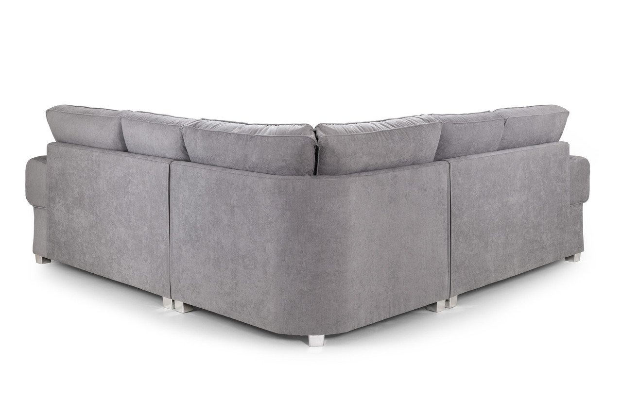 Dukes Fullback Grey Fabric Large Corner Sofa - Image 2