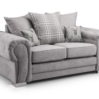 Dukes Scatterback Grey Fabric 2 Seater Sofa