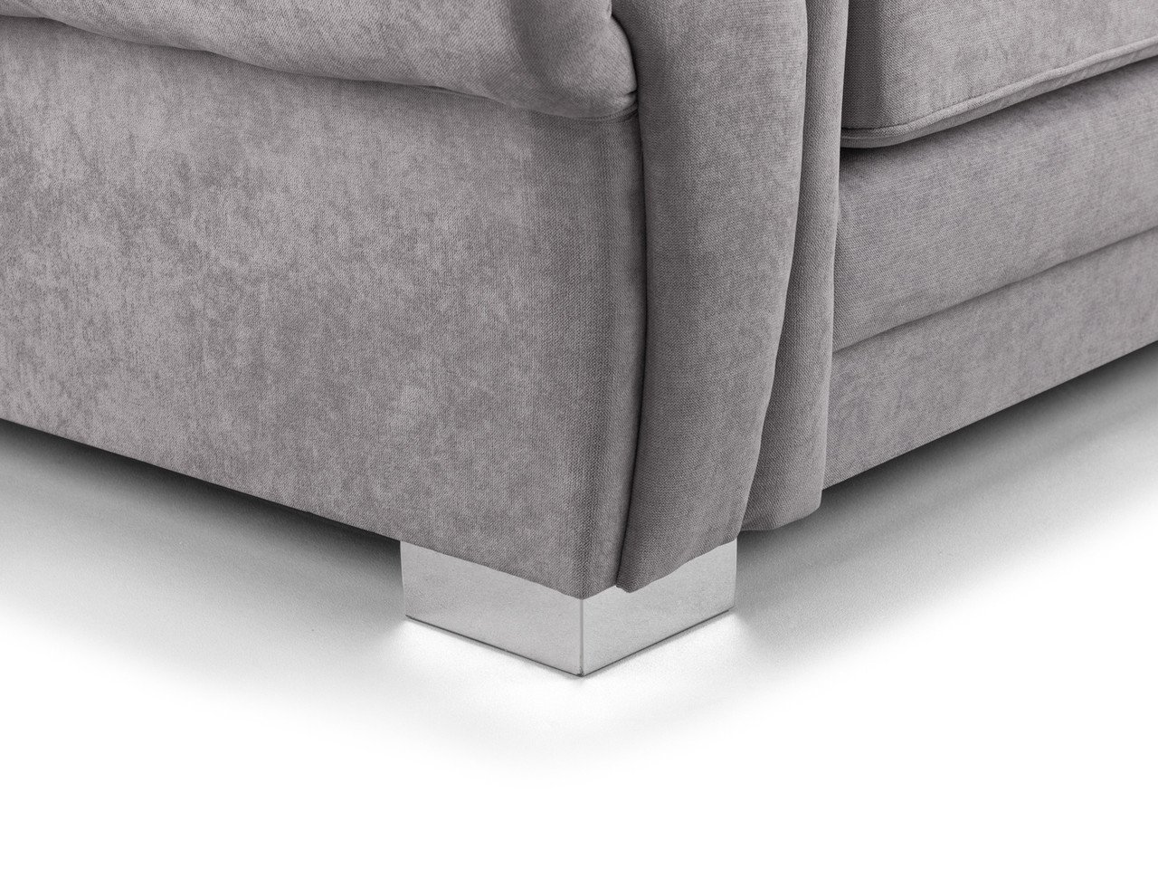 Dukes Scatterback Grey Fabric Right Hand Facing Corner Sofa Bed - Image 4