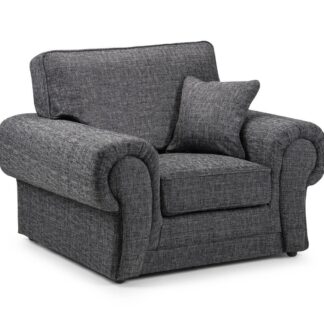 Gather Grey Fabric Armchair