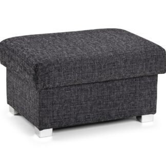 Gather Grey Fabric Footstool