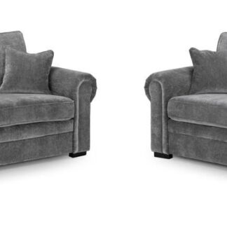 Huxham Grey Fabric 3+2 Sofa Set