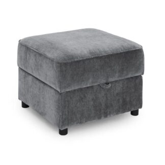 Huxham Grey Fabric Footstool