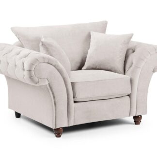 Mossley Fullback Stone Fabric Armchair