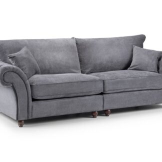 Mossley Fullback Grey Fabric 4 Seater Sofa