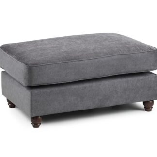 Mossley Fullback Grey Fabric Footstool
