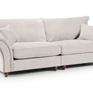 Mossley Fullback Stone Fabric 4 Seater Sofa