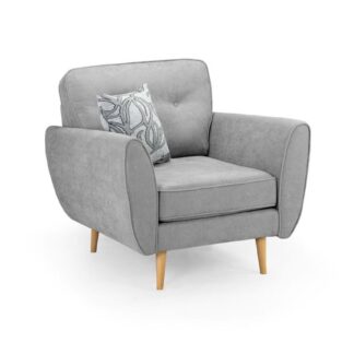 Harlan Grey Fabric Armchair