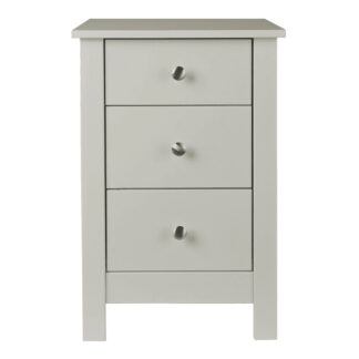 Florence 3 drawer bedside in Soft Grey