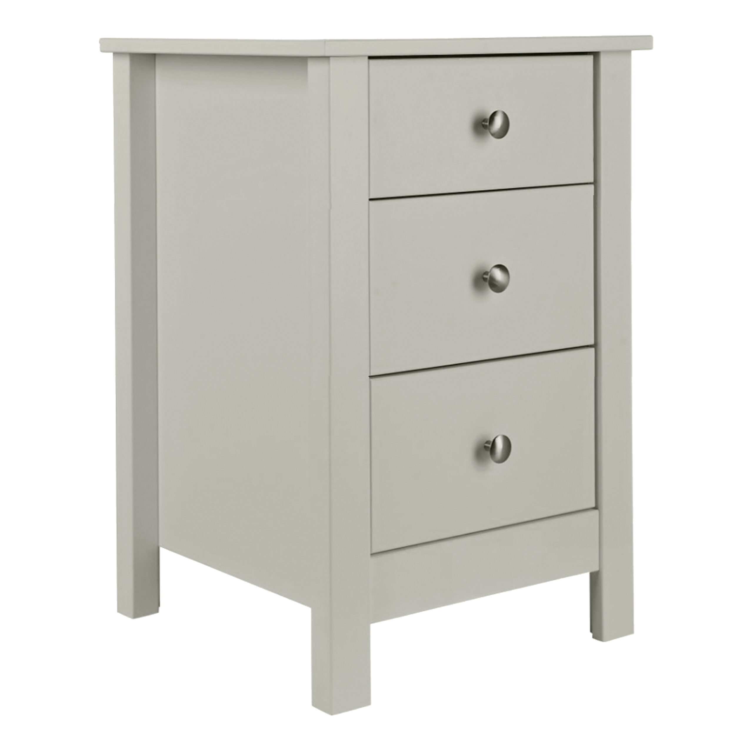 Florence 3 drawer bedside in Soft Grey - Image 2